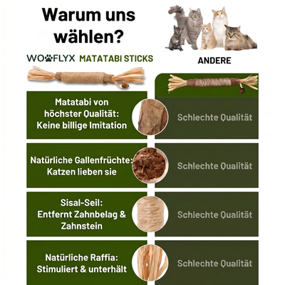 Natürliche Matatabi-Zahnpflege-Sticks
