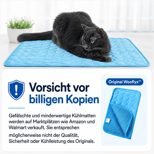 Schütze deine Katze vor Hitzschlag mit der Wooflyx™ Kühlmatte